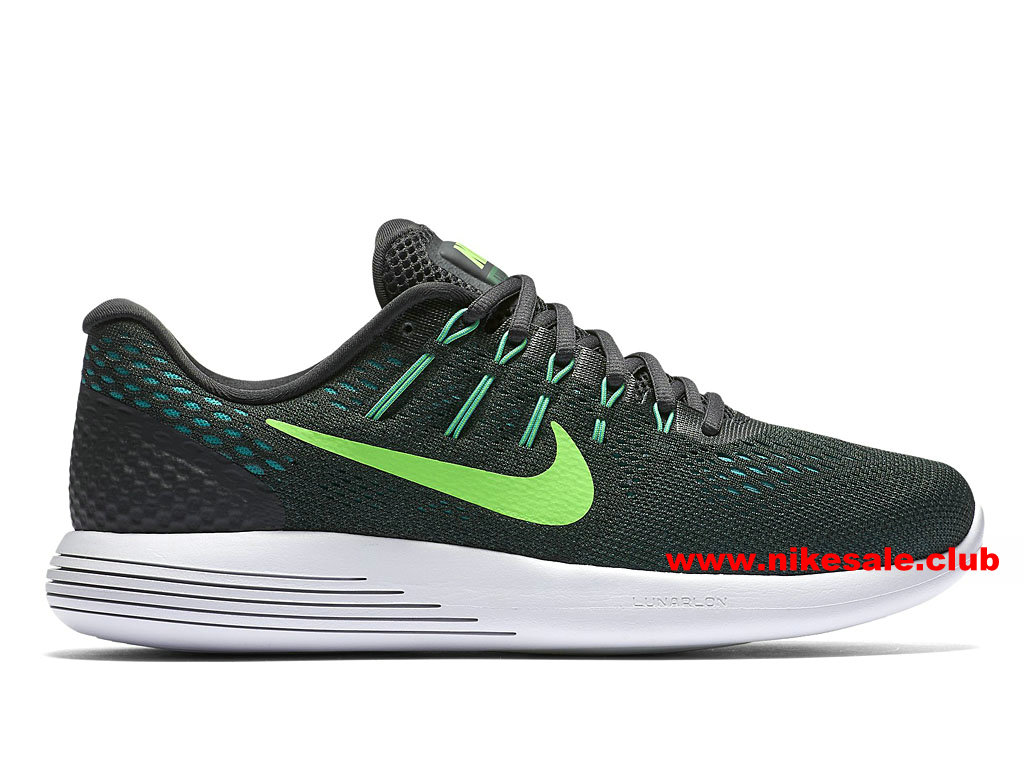 Chaussures De Running Nike LunarGlide 8 Prix Homme Pas Cher Noir/Vert/Gris843725_002 Les Nike