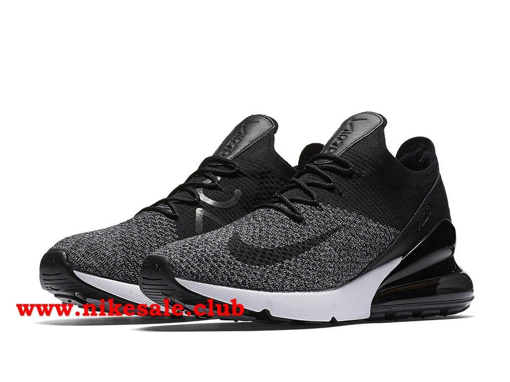 ... Chaussures Homme Nike Air Max 270 Flyknit Casual Prix Pas Cher Noir/Gris AO1023_001 ...